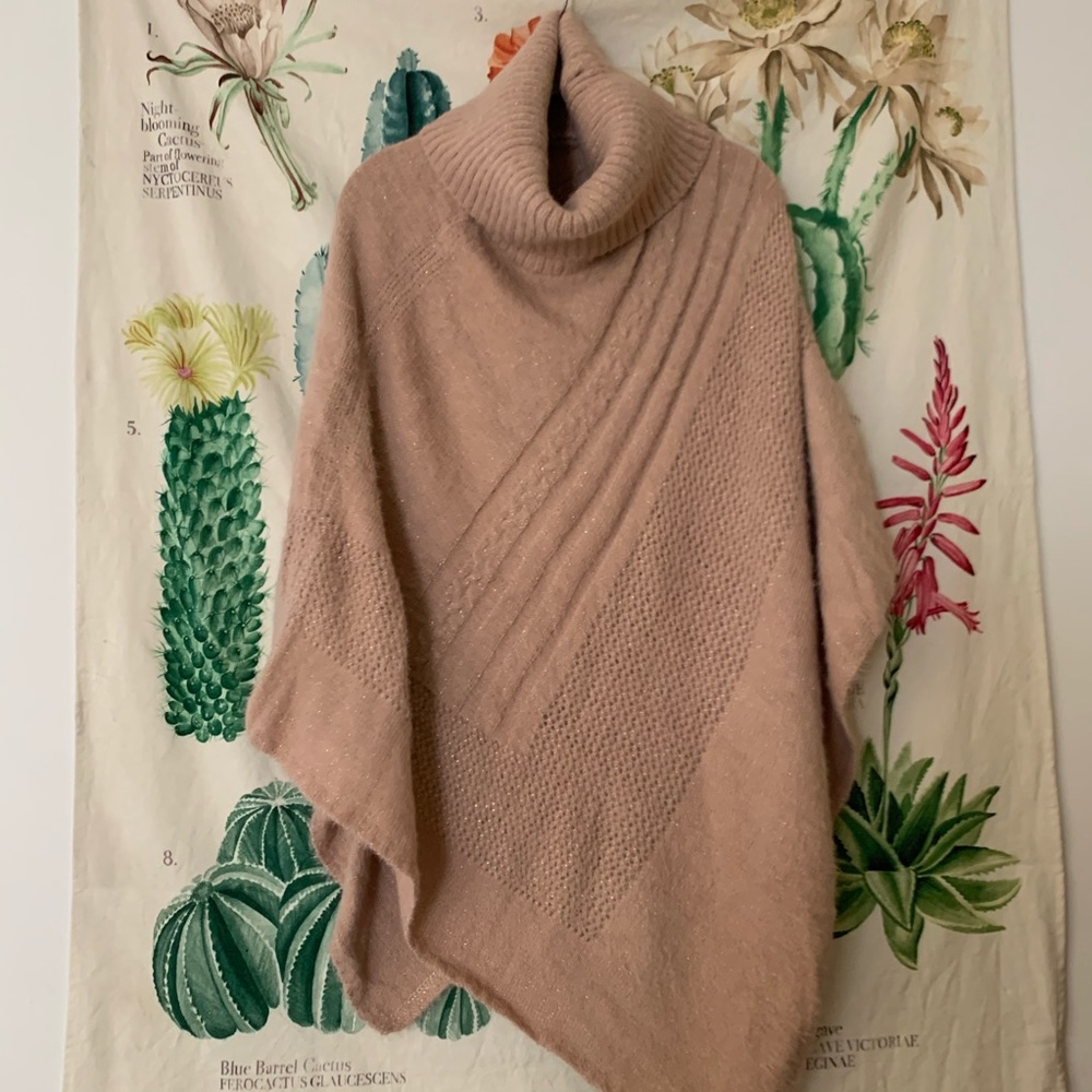 Anthropologie Shimmer Poncho Sweater